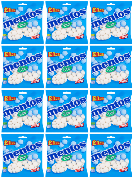 12 X Mentos Mint Bag 135G