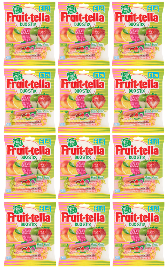 12 X Fruitella Duo Stix Bag 135G