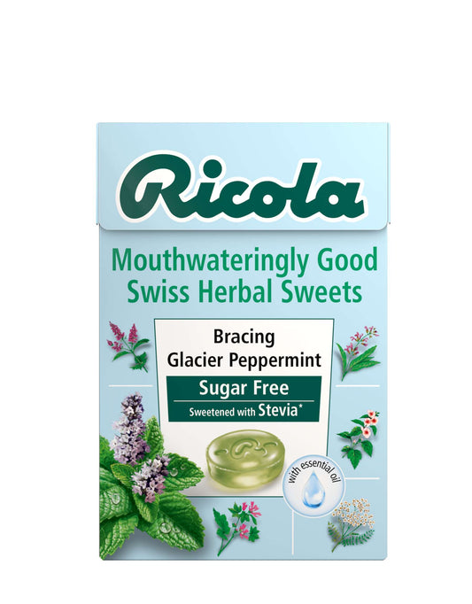 20 x Ricola Glacier Peppermint Sugar Free - 45g