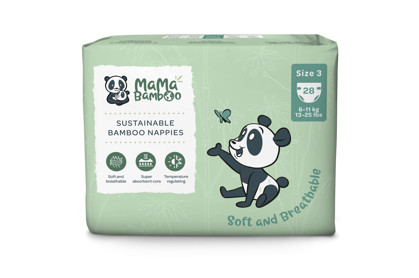 Mama Bamboo Eco Nappies - Size 3 (Medium) - 28pc