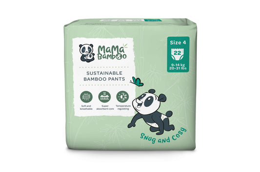 Mama Bamboo Eco Nappy Pants - Size 4+ (Medium Plus) - 22pc