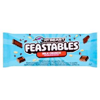 10 x Mr Beast Feastables Milk Chocolate Crunch - 60GM