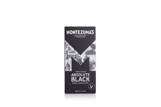 12 x Montezuma Absolute  Black 100% Cocoa  - 90g