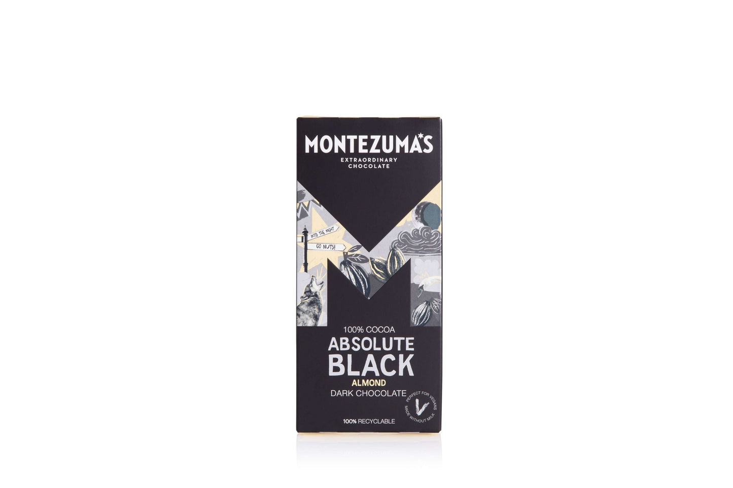 12 x Montezuma Absolute Black with Almonds  - 90g