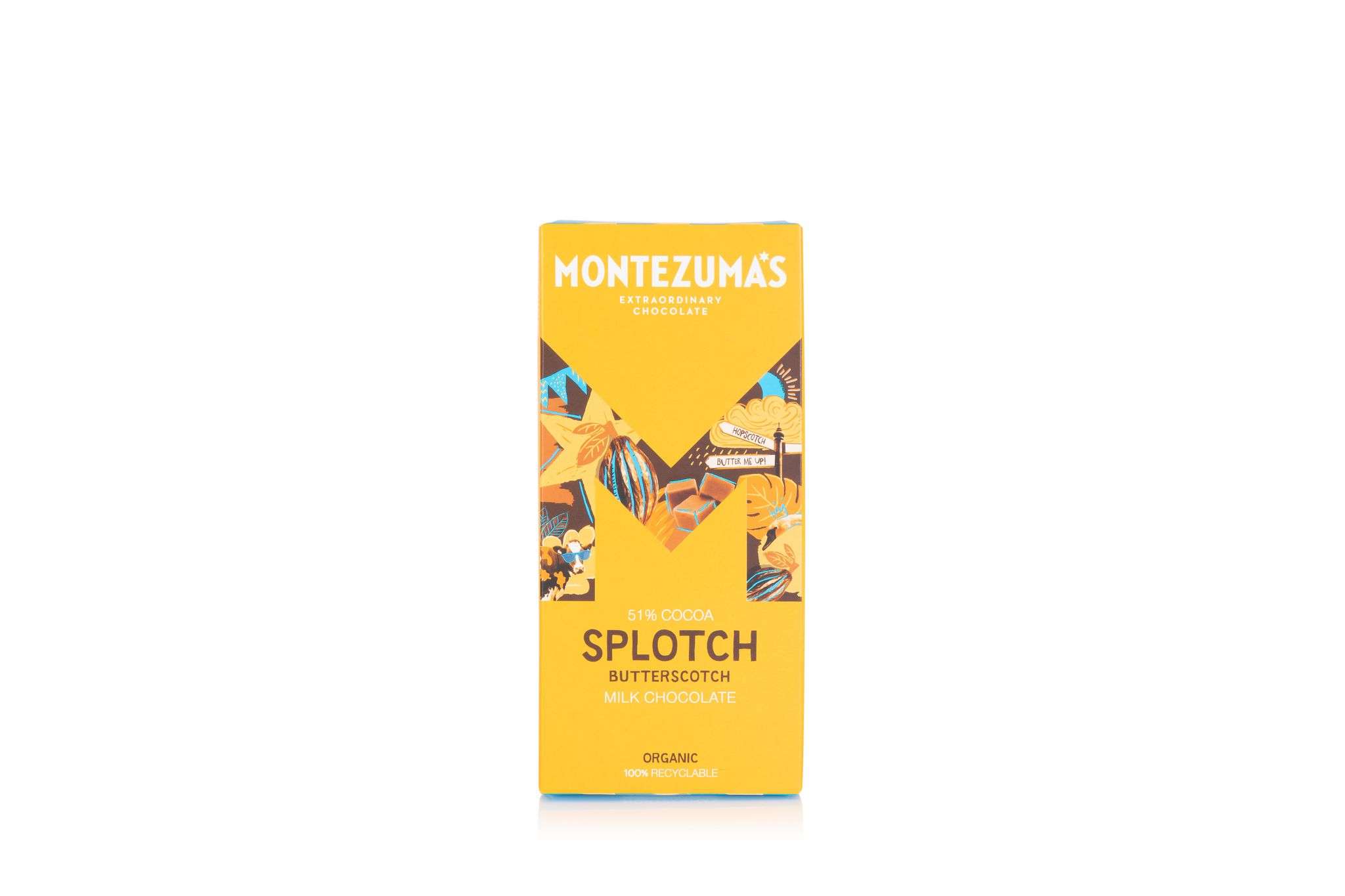 12 x Montezuma Splotch - 51% Milk with Butterscotch - 90g