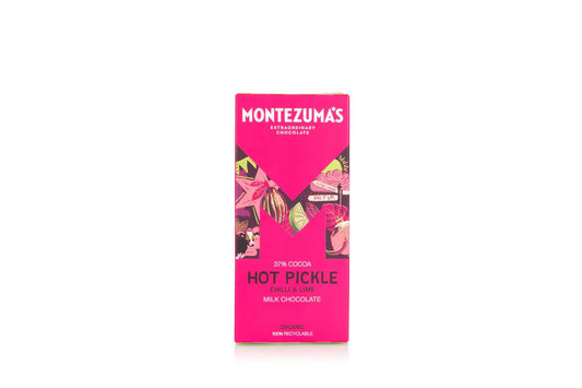 12 x Montezuma Hot Pickle - Milk with Chilli & Lime - 90g