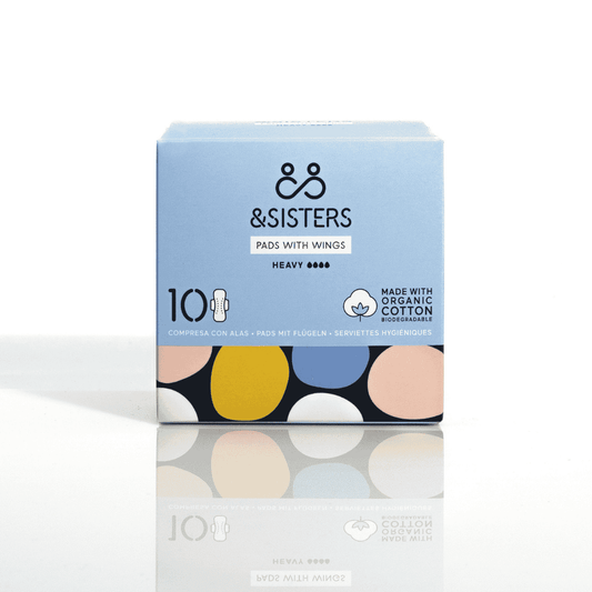 &Sisters Heavy Organic Pads with Wings - 10pc