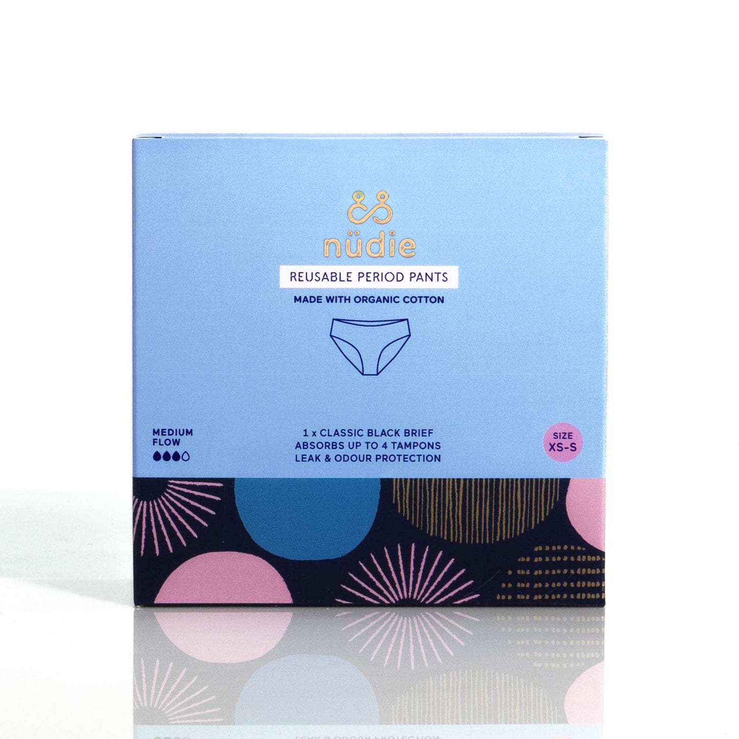 &Sisters Org Cotton Period Pants Black Size XS / S  - 1pc