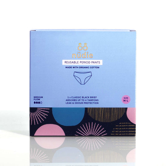 &Sisters Org Cotton Period Pants Black Size M / L  - 1pc