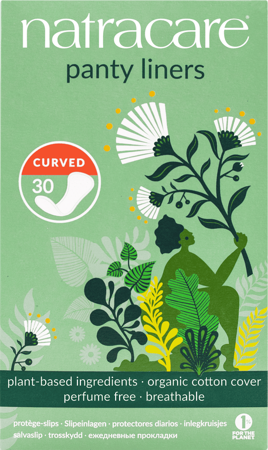 Natracare Panty Liners - Curved - 30pc