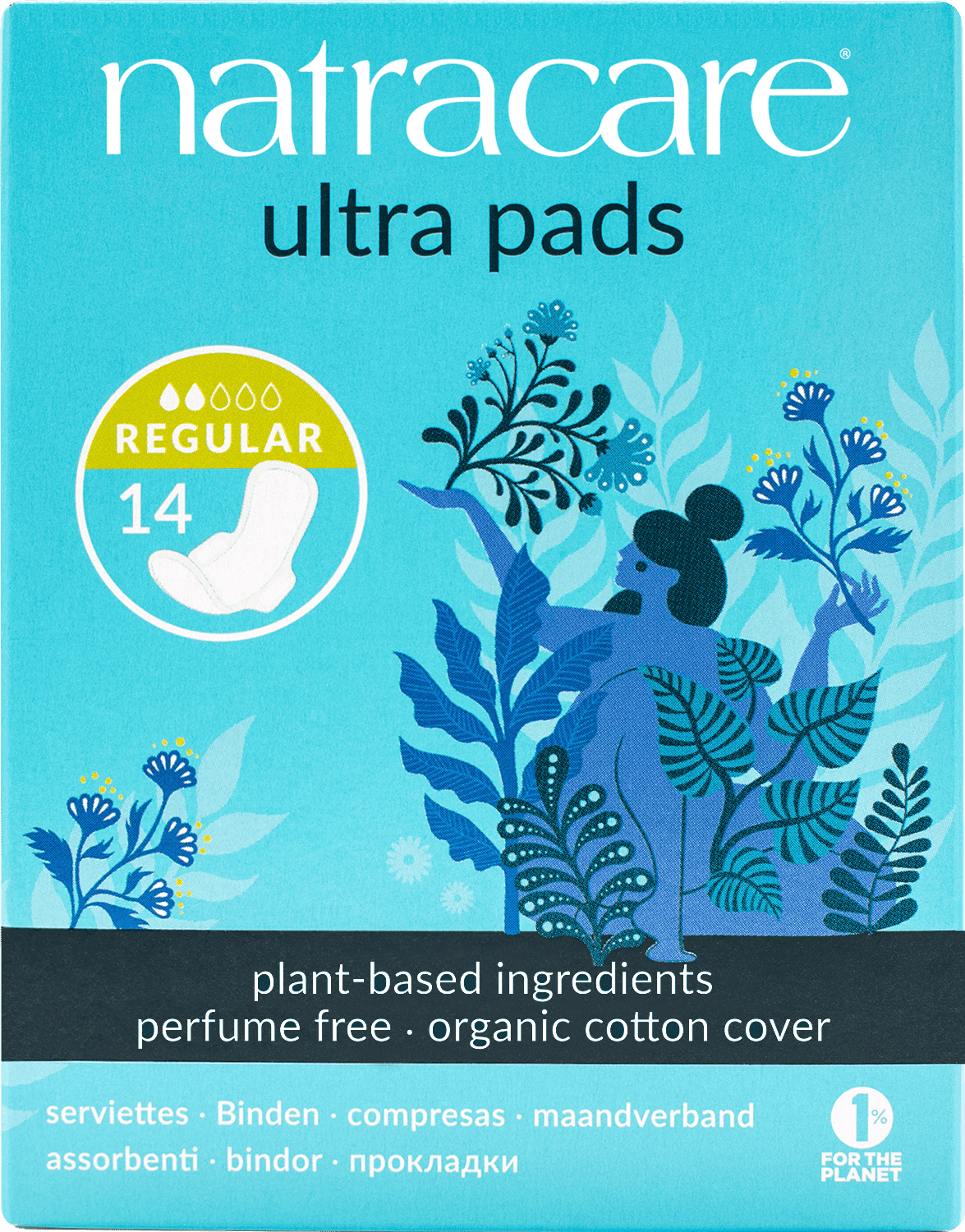 Natracare Ultra Pads Regular Wings  - 14pc