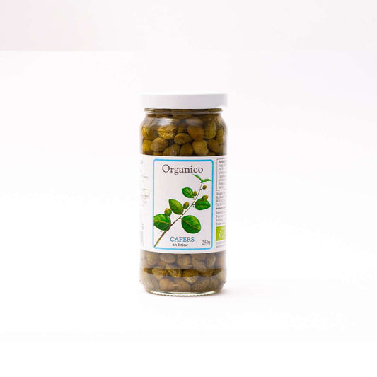 Organico Org capers in brine (large jar) - 250g