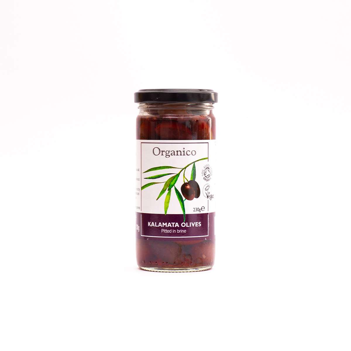 Organico Org Kalamata  olives pitted in brine - 230g