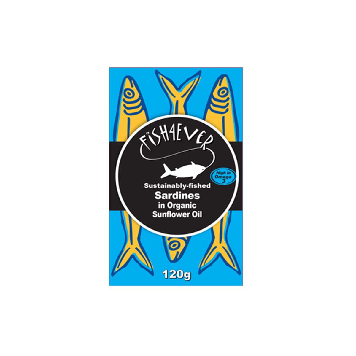 Fish4ever Whole Sardines in org sunflower oil - 120g