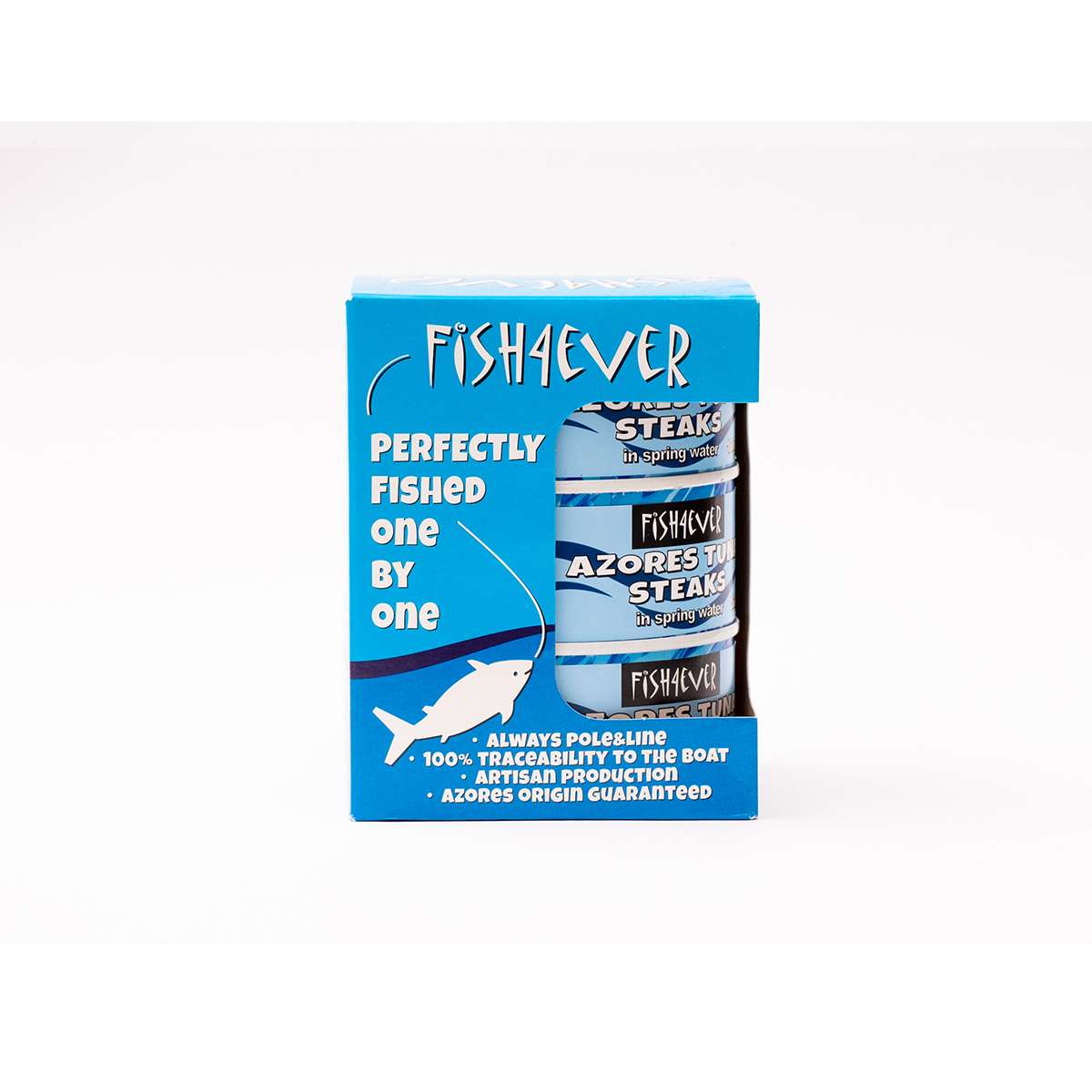 Fish4ever Azores SJ tuna steaks in spring water - 160 x 3g