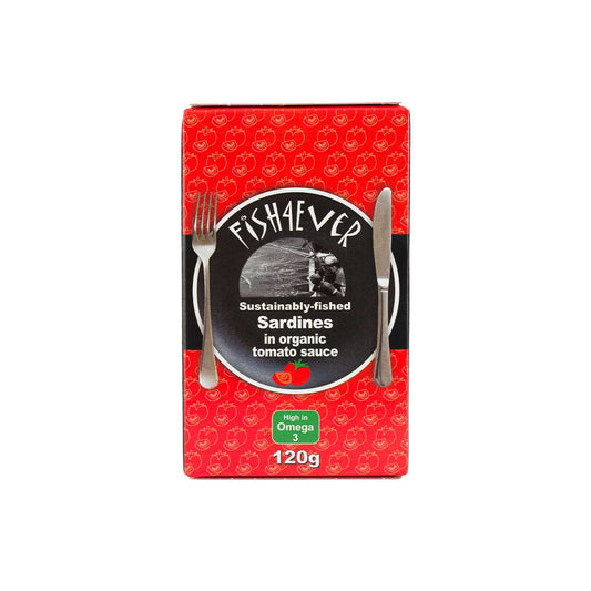 Fish4ever Whole sardines in org tomato sauce - 120g