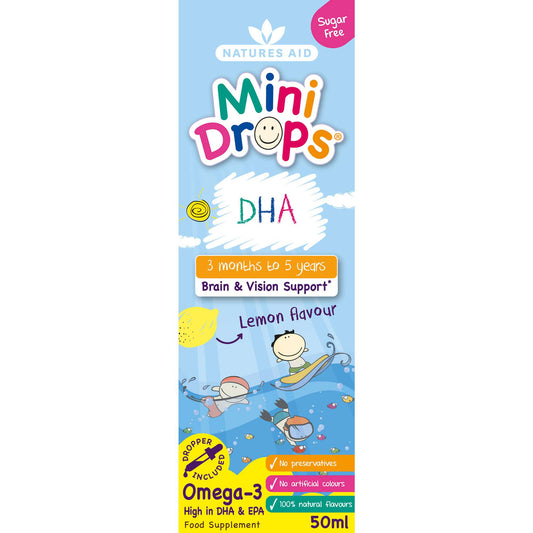 Natures Aid Mini Drops Omega-3 DHA - 50ml