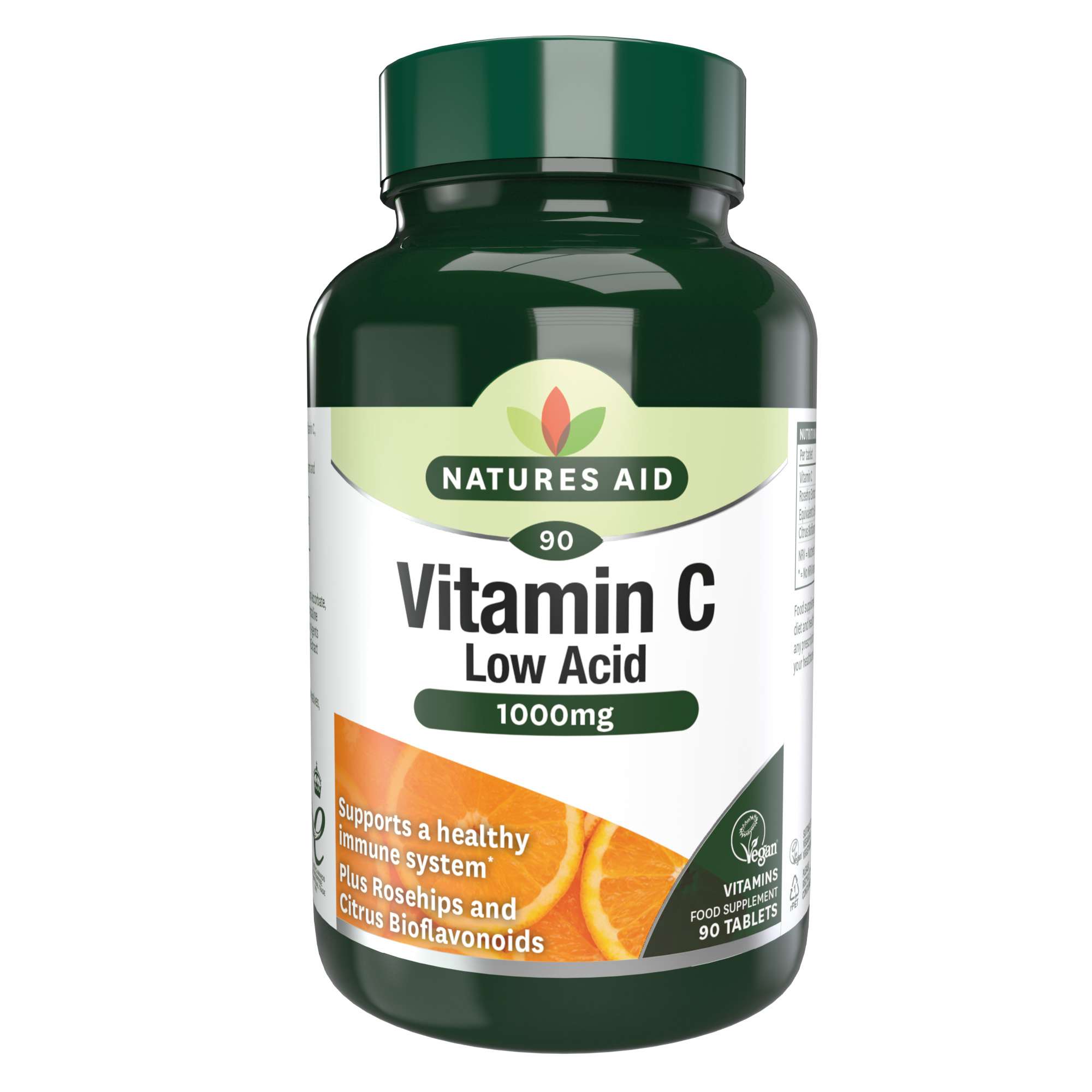 Natures Aid Vit C 1000mg Low Acid - 90tabs