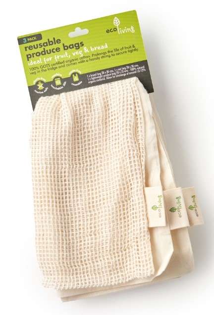 Ecoliving Reusable Produce Bag (3 Pack) - 1pc