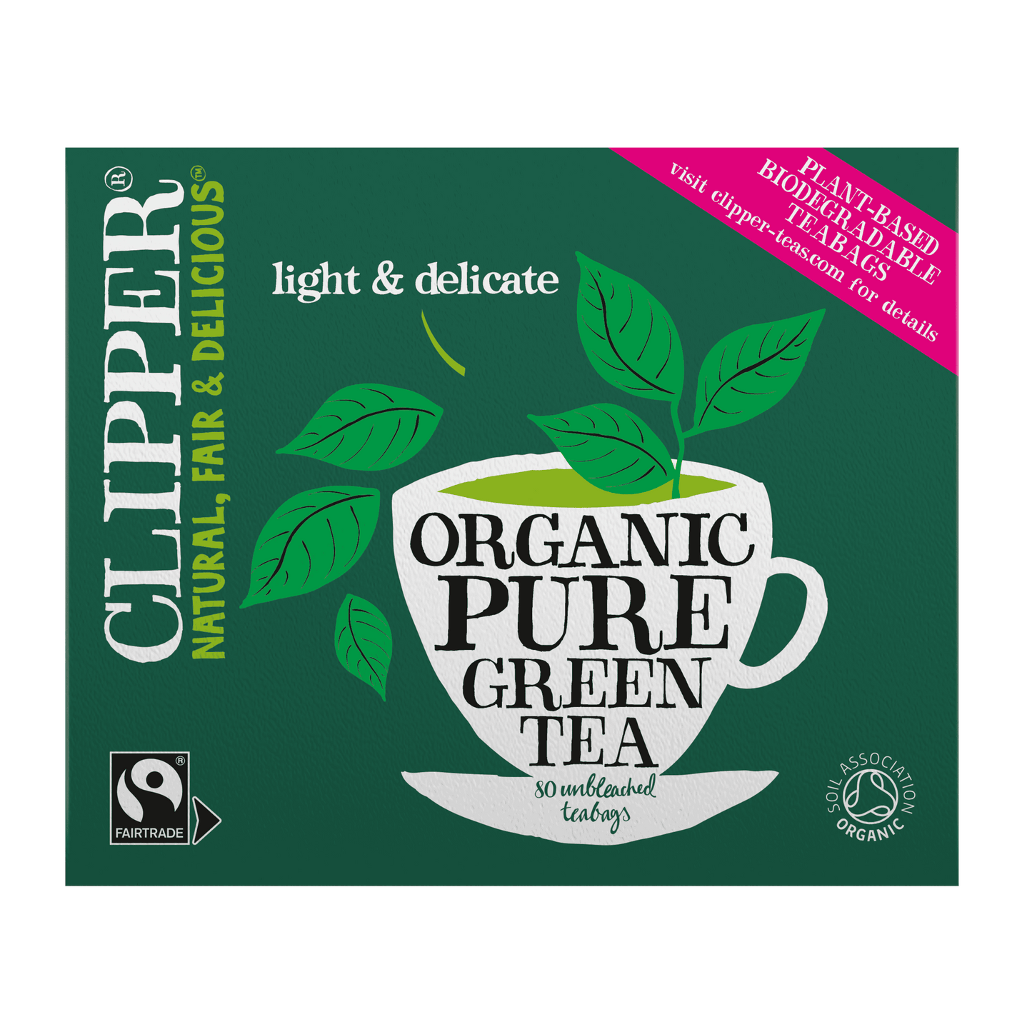 Clipper Fairtrade Organic Green Tea Bags - 160g
