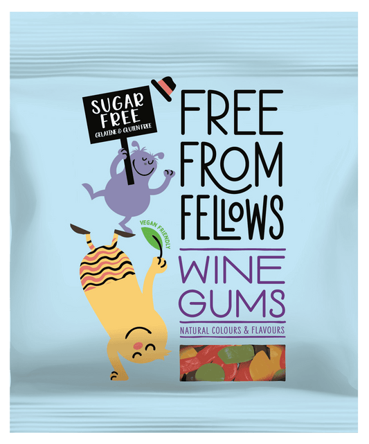 10 x Free From Fellows Wine Gums - 100g