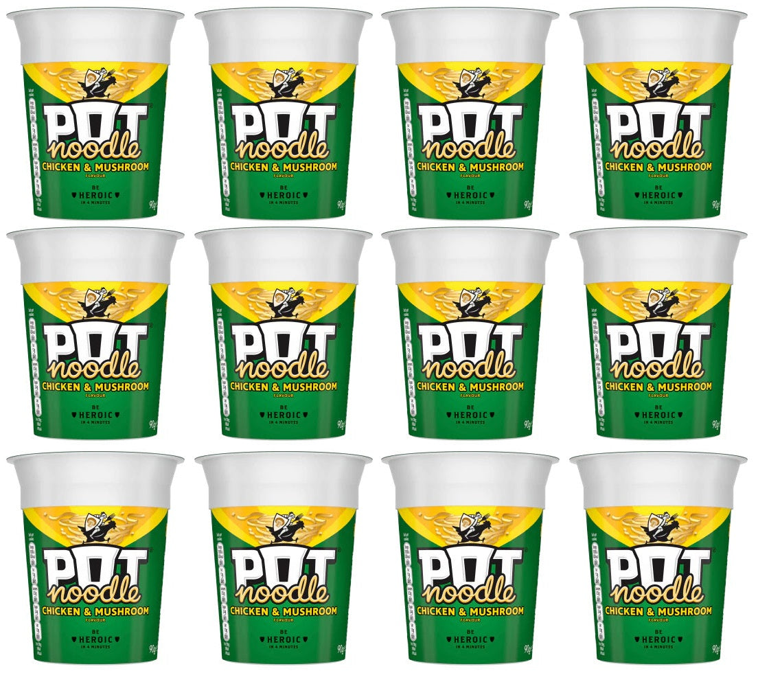 12 x Pot Noodle Chicken & Mushroom 90G
