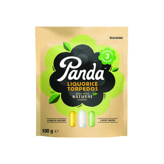 18 x Panda  Natural Liquorice Torpedos - 100g