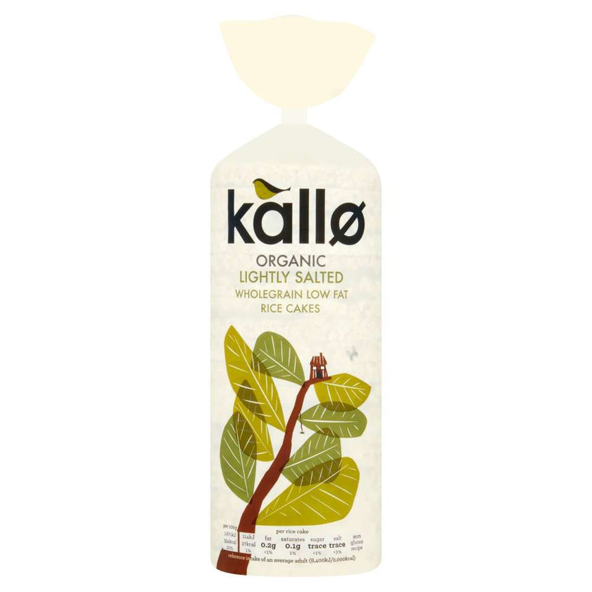 Kallo Organic Lightly Salted Wholegrain Rice Cakes - 130g – The Stock ...