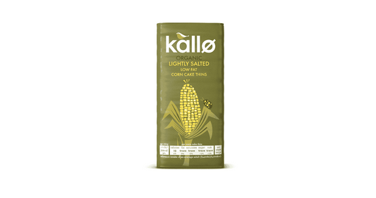 Kallo Organic Lightly Salted Corn Cake Thins - 130g