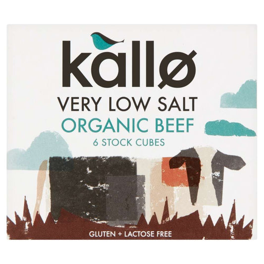 Kallo Organic Very Low Salt Beef Stock Cubes - 48g