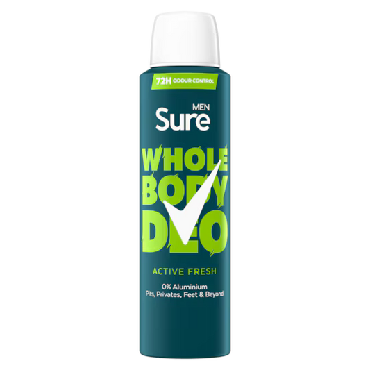 6 x Sure Men Whole Body Active Fresh - 150ML