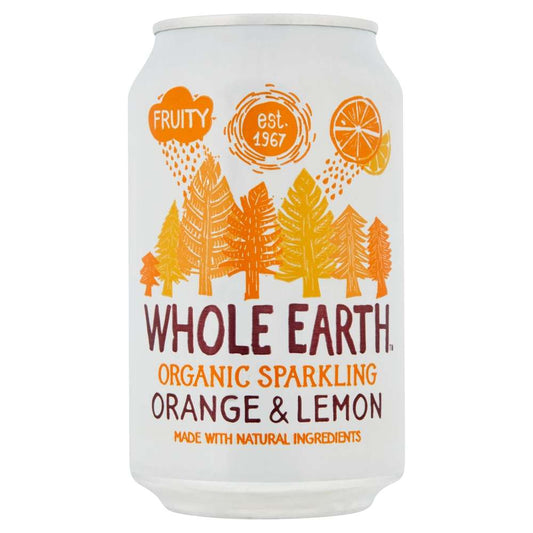 24 x Whole Earth Sparkling Orange & Lemon - 330ml
