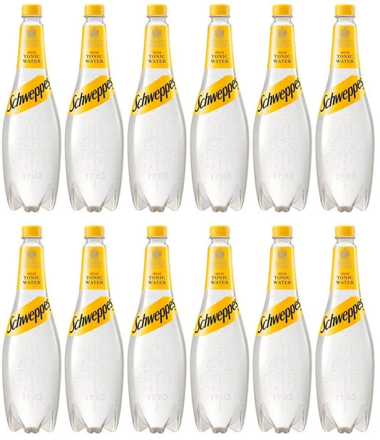 12 x Schweppes Indian Tonic Water 1L