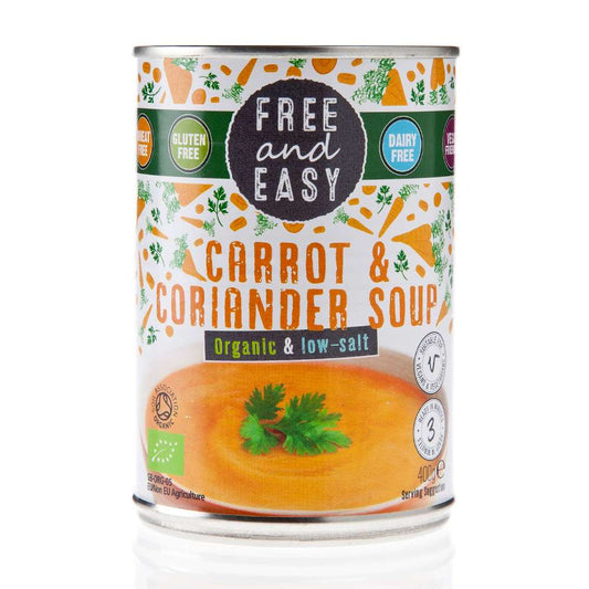 Free & Easy Org Low Salt Carrot & Coriander Soup - 400g