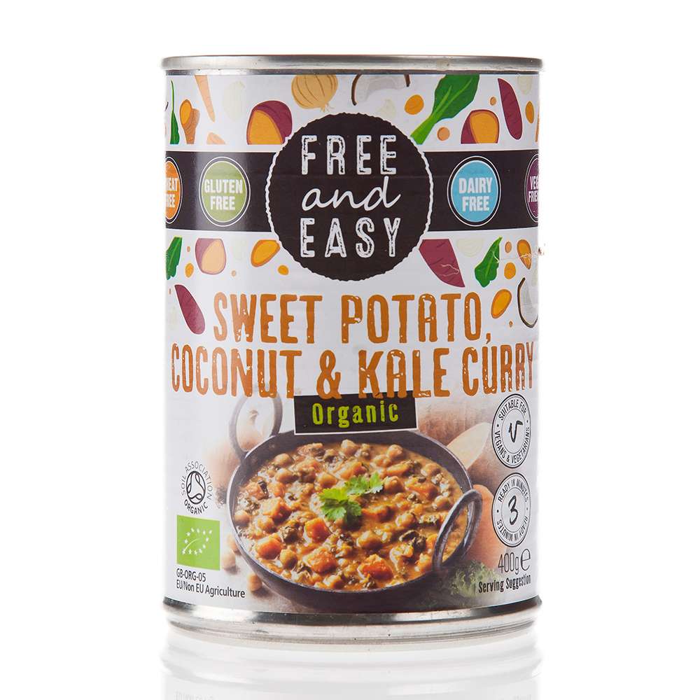 Free & Easy Org Sweet Potato Coconut & Kale Curry - 400g