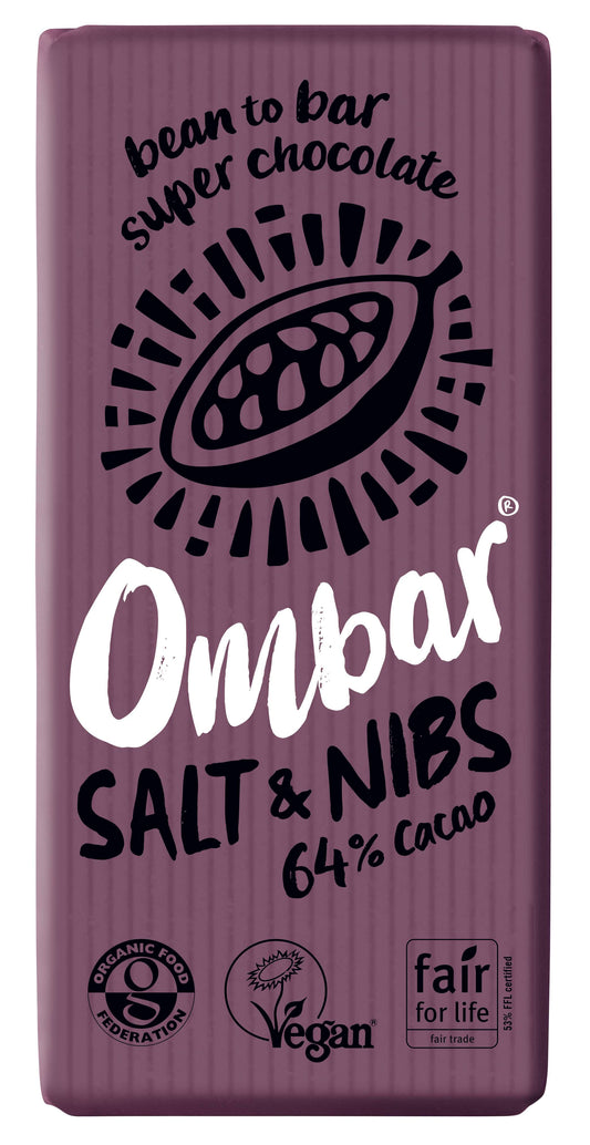 10 x Ombar Salt & Nibs - 70g