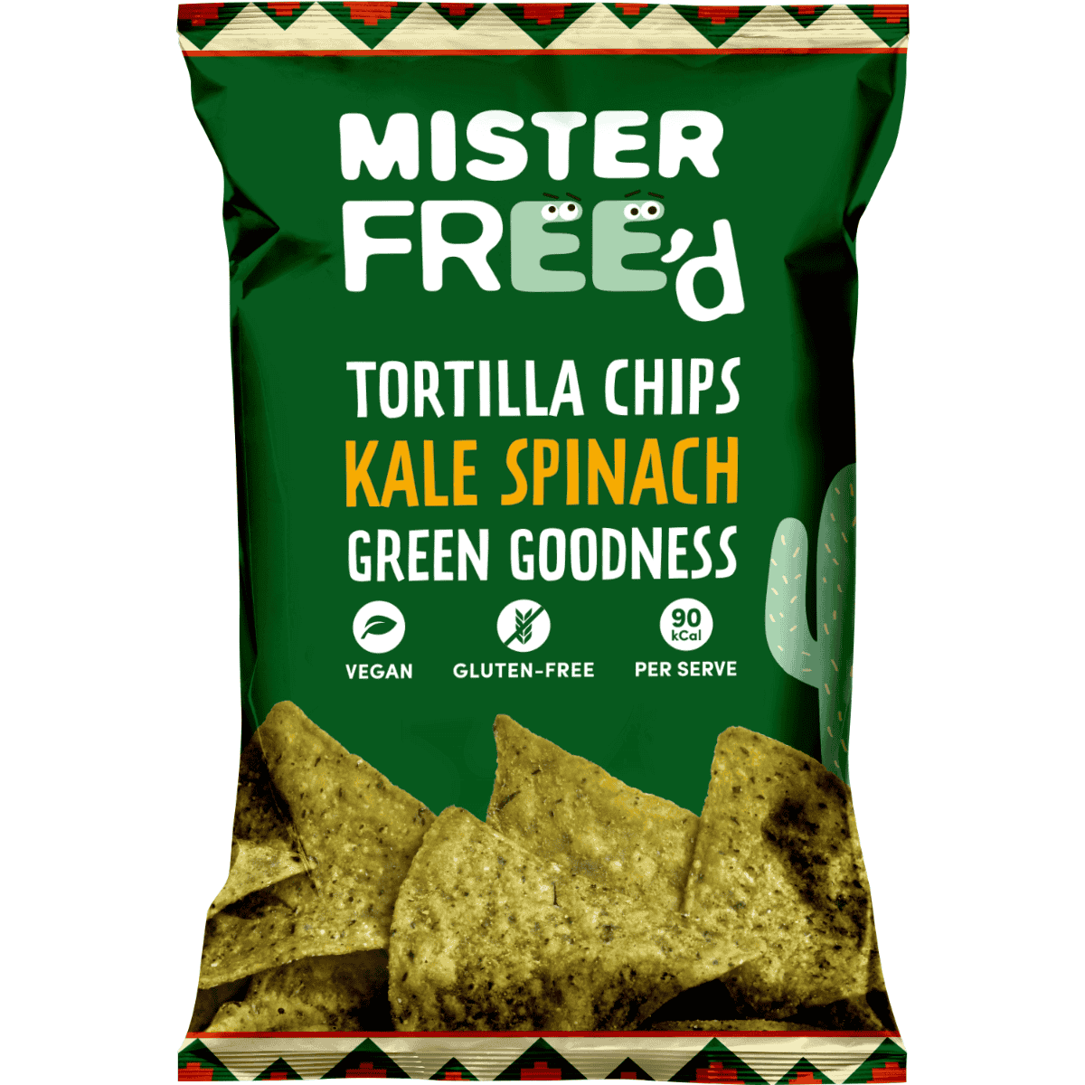 12 x Mister Free'd Tortilla Chips with Kale & Spinach - 135g