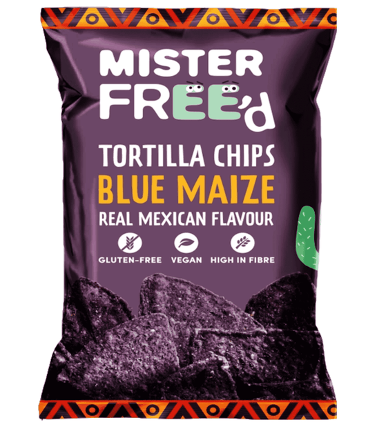 12 x Mister Free'd Tortilla Chips with Blue Maize - 135g