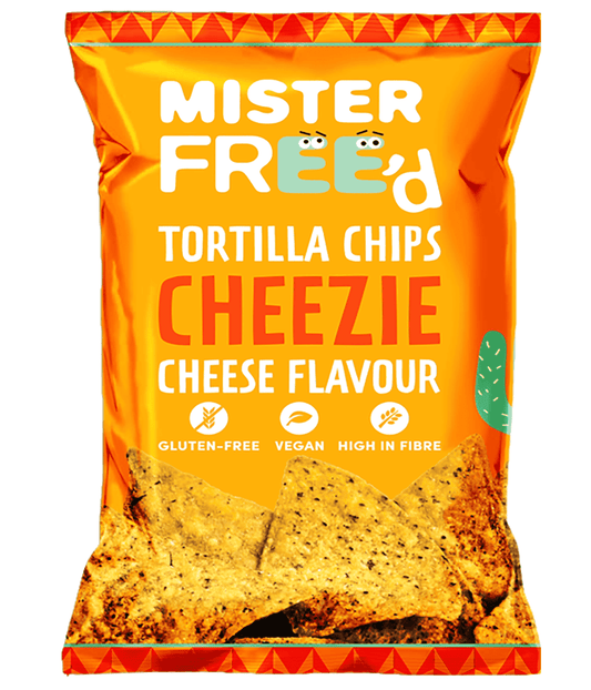 12 x Mister Free'd Tortilla Chips with Vegan Cheese - 135g