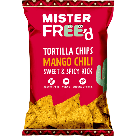 12 x Mister Free'd Tortilla Chips with Mango Chili - 135g