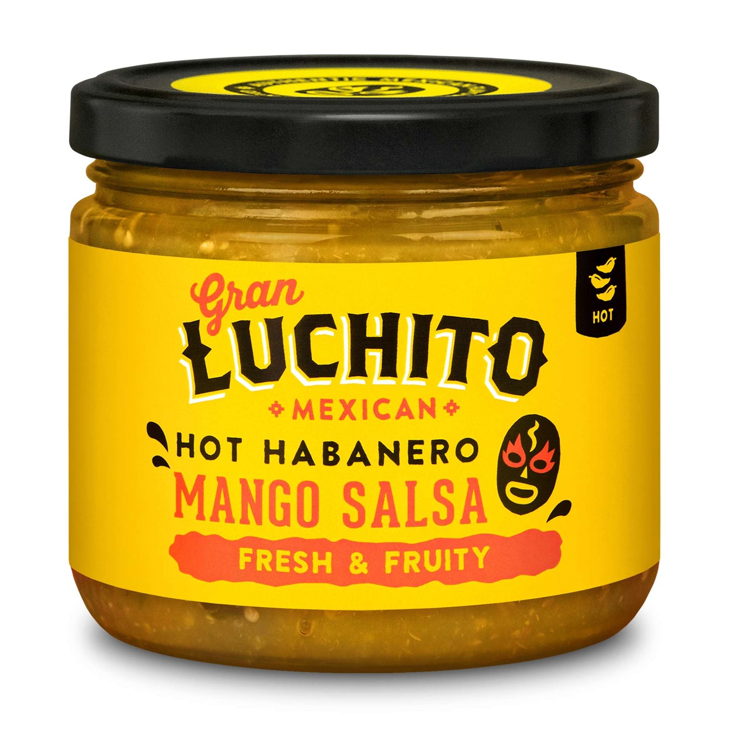 6 x Gran Luchito Hot Habanero Mango Salsa - 300g