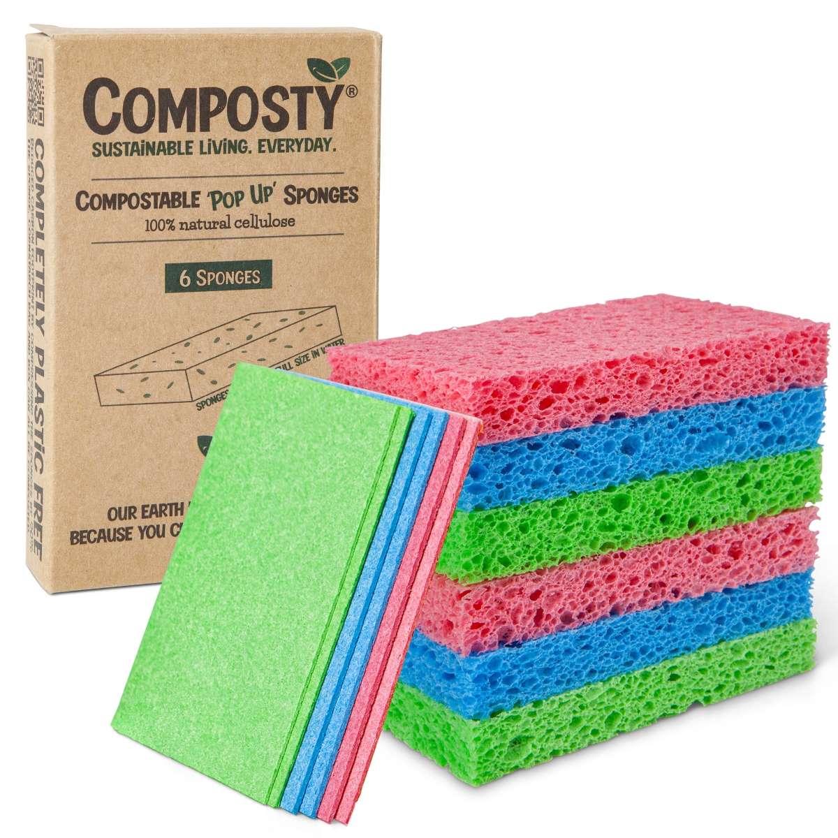 Composty Magic 'Pop-Up' Sponges - 6pc
