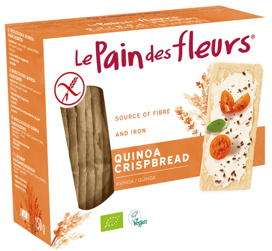 6 x Le Pain Des Fleurs Org Quinoa GF Crispbread - 150g