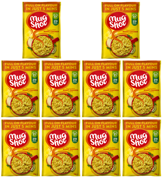 10 x Mug Shot Roast Chicken Pasta 54Gm