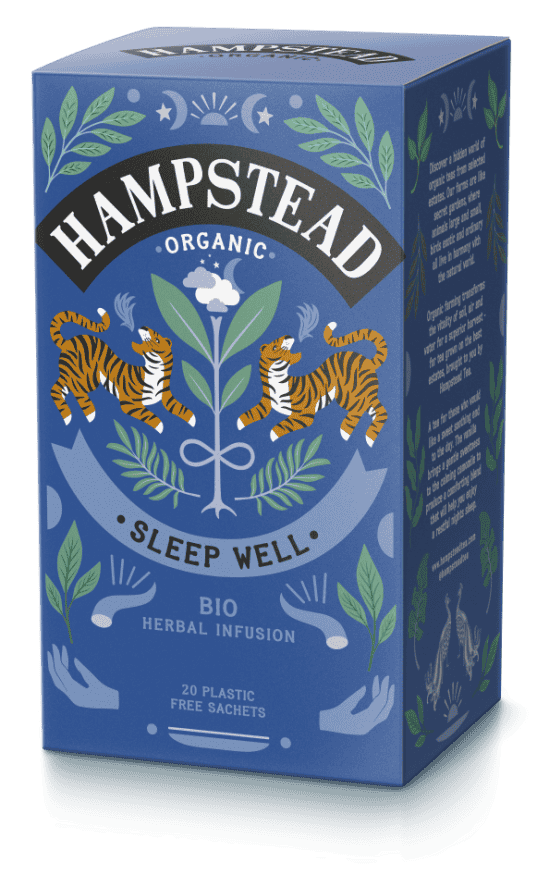 4 x Hampstead Tea Org Sleep Well Tea Bags - 20pc