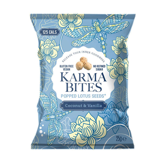 12 x Karma Bites Coconut Popped Lotus Seeds - 25g
