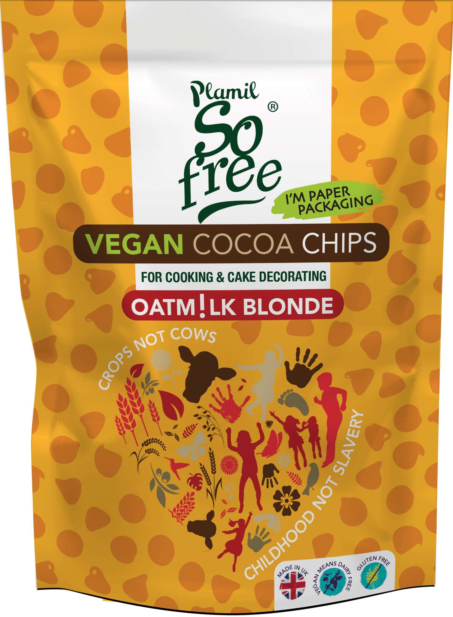 7 x Plamil So Free Oat Milk Blonde Baking Chips - 100g