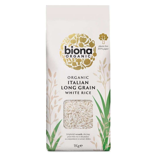 Biona Long Grain Italian White Rice Organic - 1000g