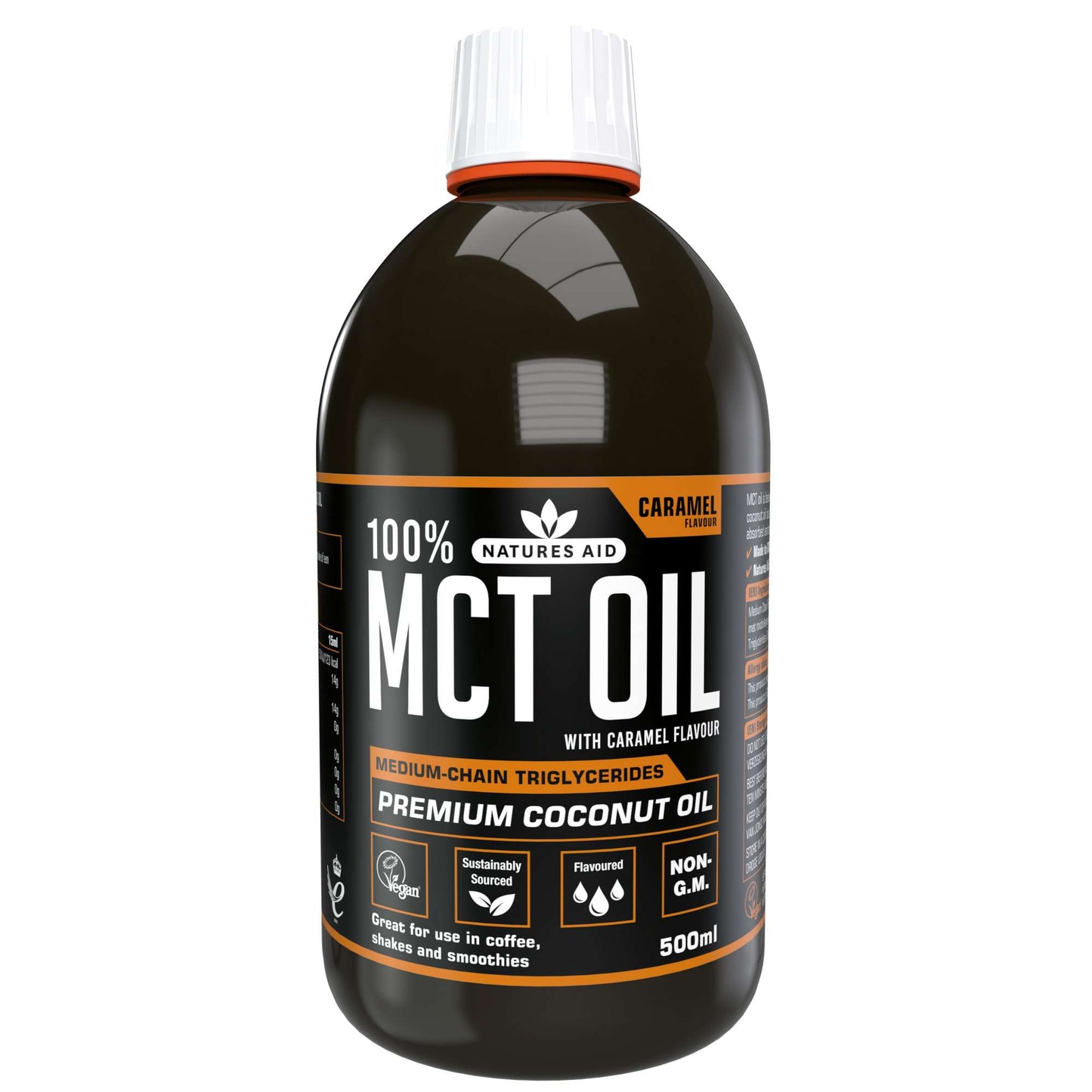 Natures Aid 100% MCT Oil Caramel - 500ml
