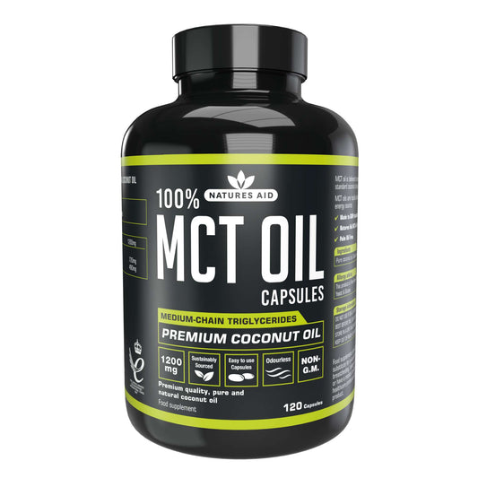 Natures Aid 100% MCT Oil Caramel - 120caps
